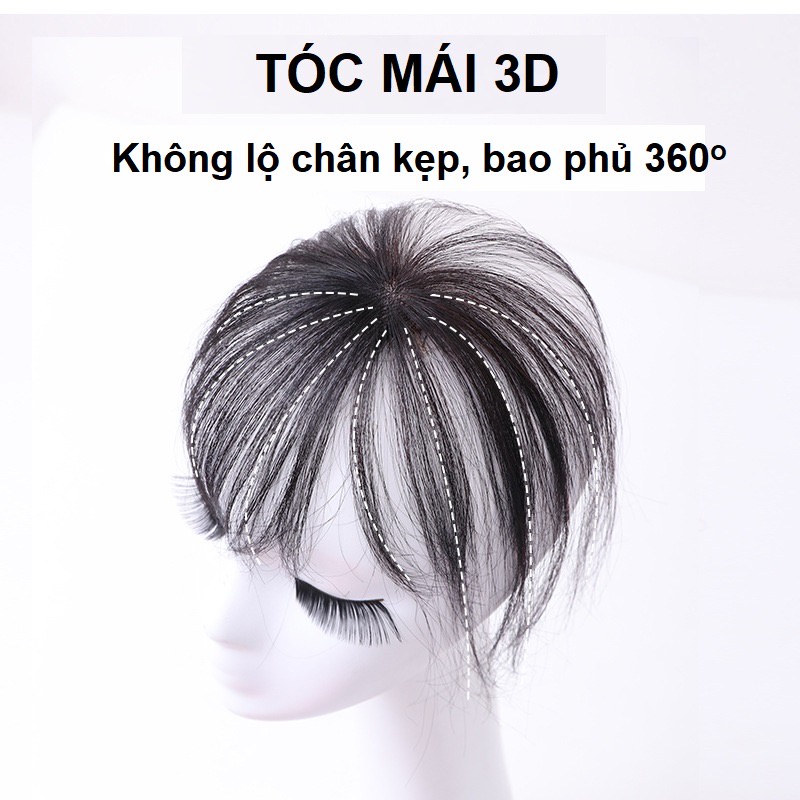 tóc mái 3d làm bằng tóc thật 100% siêu tự nhiên | Shopee Việt Nam
