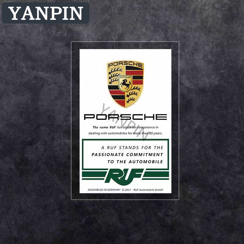 Porsche Miếng Dán Tĩnh Điện Trang Trí Kính Chắn Gió Xe Hơi RWB Panamera Macan New Cayenne Taycan 917 718 911 GT3 RS