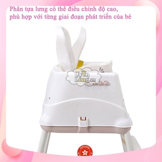 Ghế Ăn Dặm Cho Bé Có Bánh Xe – Ghế Chân Cao, Gấp Gọn, Điều Chỉnh Đa Năng, Giúp Bé Ngồi Ngoan Khi Ăn