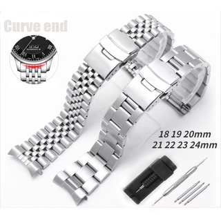 SEIKO Dây Đeo Đồng Hồ Dạng Cong Bằng Thép Không Gỉ 316L Srx009 Series 18 19 20 21 22 23 24mm