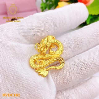 Dây Chuyền Nam Titan, Vòng Cổ Mặt Rồng Xi Mạ Vàng Non Cao Cấp - Trang Sức Hava Hong Kong