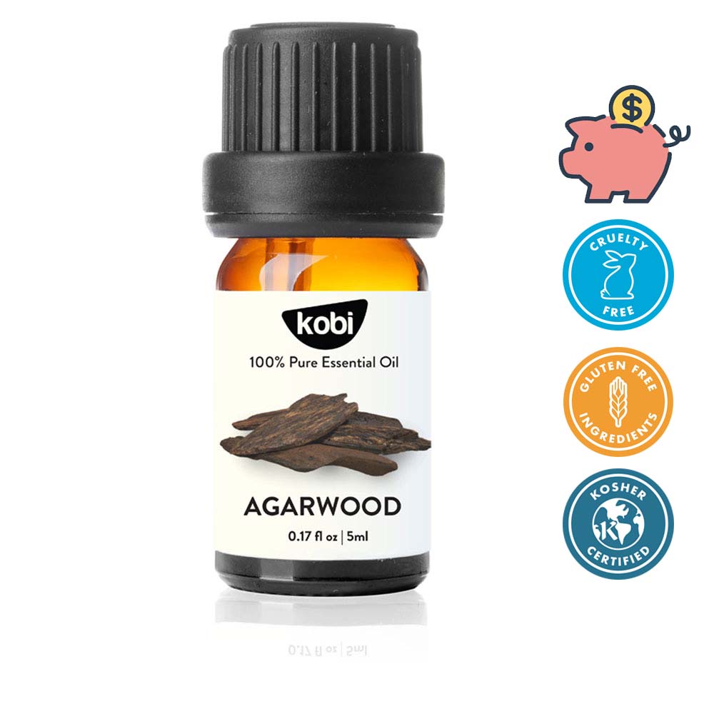 Tinh dầu Trầm Hương Kobi Agarwood essential oil giúp trấn tĩnh, kháng khuẩn, hỗ trợ thiền định hiệu quả - 5ml