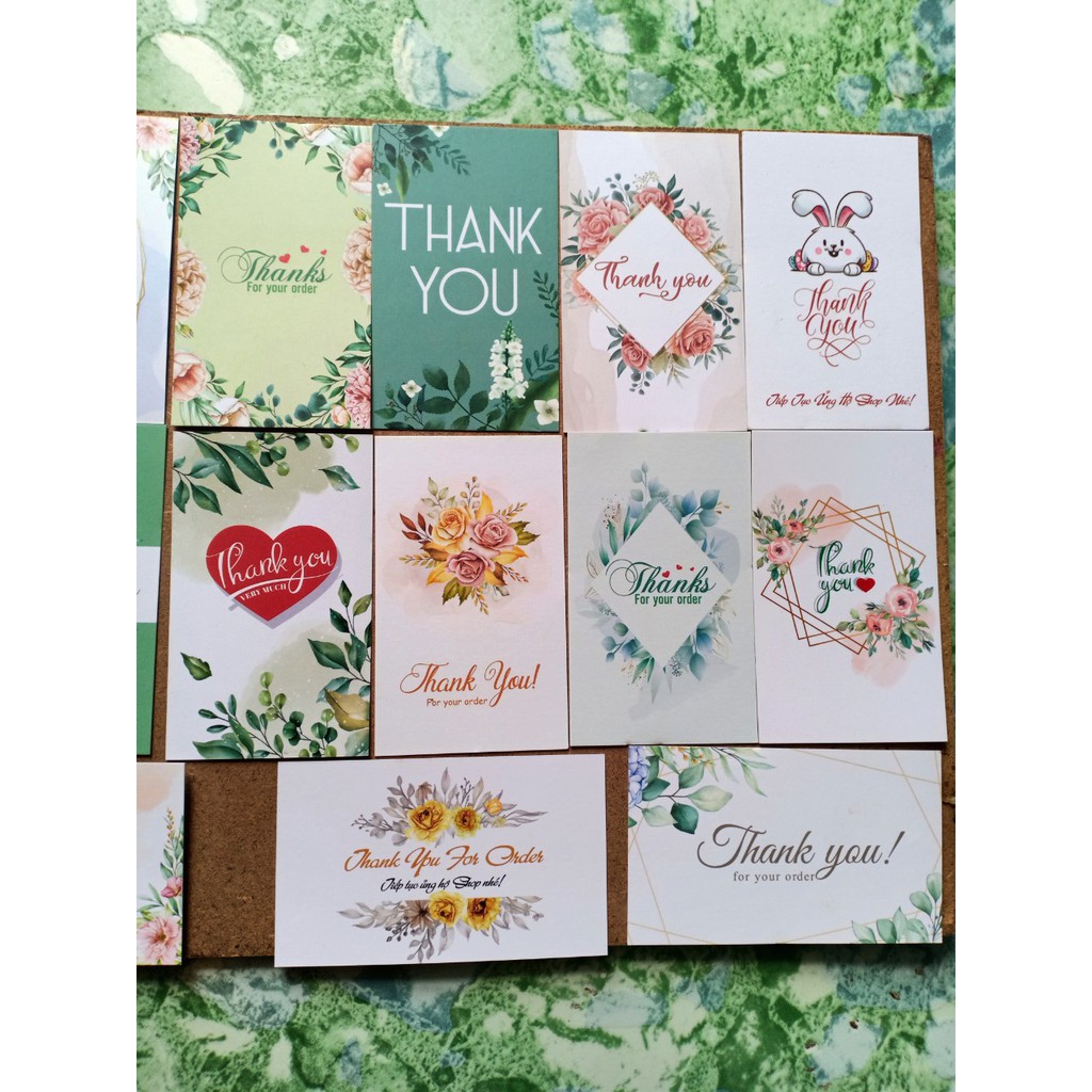 <SALE 30 CÁI> THIỆP CÁM ƠN -Thank You Card- THẺ CẢM ƠN- TAG CÁM ƠN