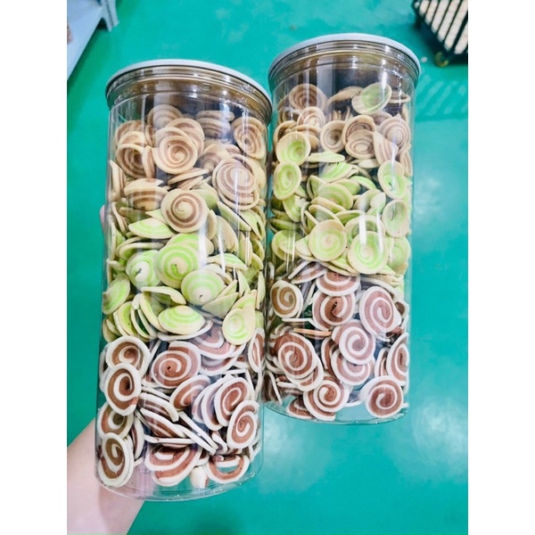 Bánh Tai Heo Nhí Mix 2 Vị Matcha và Caacao -1lon pet 330GR