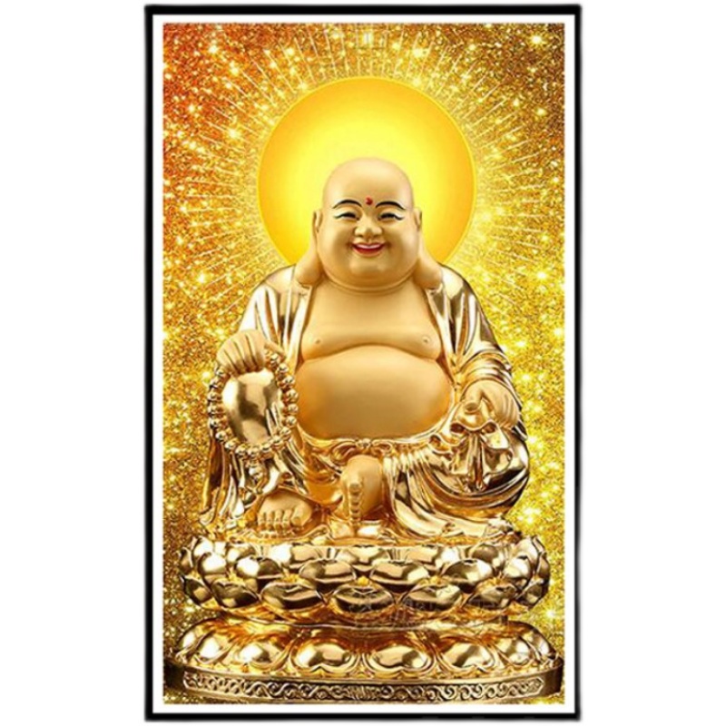 Cười Phật Treo Tường Tranh Trang Trí Phật Giáo Poster In Canvas Trang Trí Tường Nhà Tranh Tường Nghệ Thuật Maitreya Tượng Phật