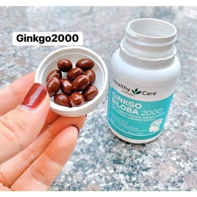Viên Uống Bổ Não Healthy Care Ginkgo Biloba 2000, Bổ não Úc - 100 viên
