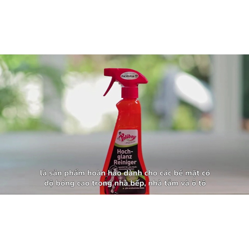 Ảnh Xịt Tạo Bóng Nội Thất POLIBOY Làm Bóng Bề Mặt Nhựa, Tủ Lạnh, Chống Bám Vân Tay 375ml 1