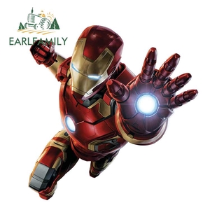EARLFAMILY 13cm Cho Marvel Iron Man Đồ Họa Xe Ô Tô Tự Động Dán Ốp Lưng Thời Trang Xe Máy Thân Xe JDM Đua Xe Đề Can Chống Thấm Nước