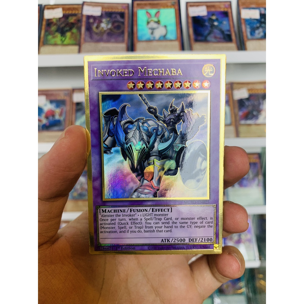 Thẻ Bài Lẻ Yugioh Mã Mged En025 Invoked Mechaba Premium Gold Rare 1st Edition Shopee 5453