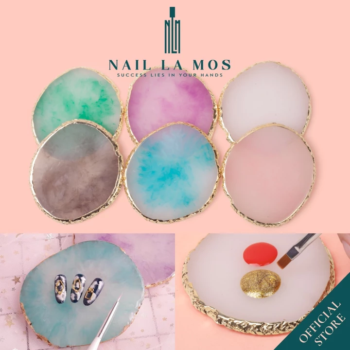 Đá cẩm thạch pha sơn gel - Đá tán màu gel vẽ, chụp mẫu nail nhiều màu