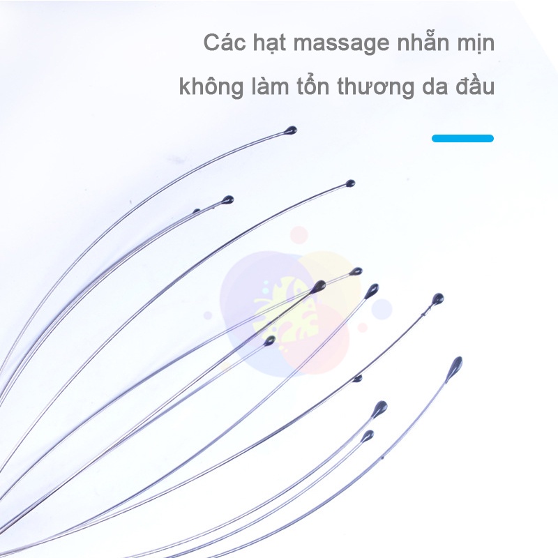 Cây Massage Đầu, Cây Gãi Đầu Mát Xa Đầu Bạch Tuột Giúp Thư Giãn Hiệu Quả