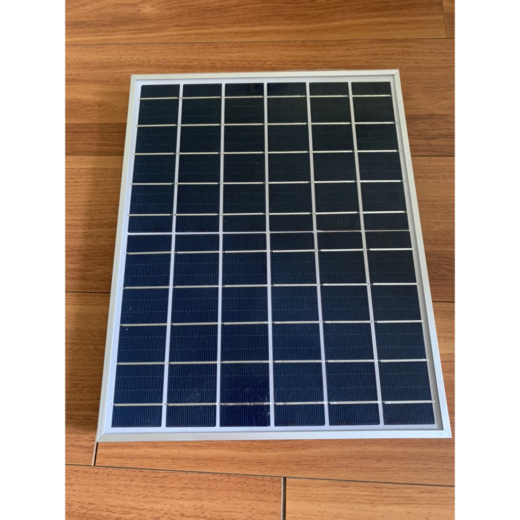 Tấm Pin Năng Lượng Mặt Trời 6V 12W – Dùng Cho Đèn LED, Quạt Mini, Sạc Điện Thoại, [ Tặng Dây 5M ]