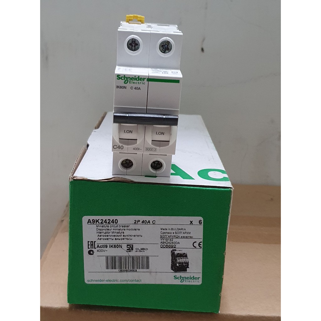 Cầu dao MCB Schneider A9K242(2P 40A,50A,60A 6kA) | Shopee Việt Nam