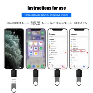 Đầu Chuyển Đổi OTG USB Cho Iphone 13 12 11 Pro XS Max XR X 8 Plus 7 6s