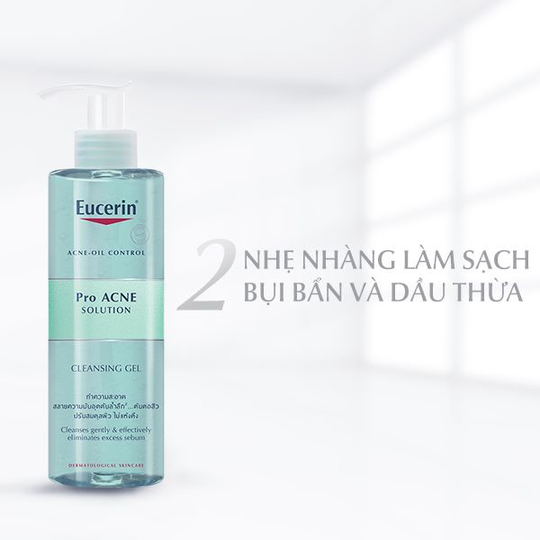 Ảnh Eucerin - Gel Rửa Mặt Cho Da Nhờn Mụn Eucerin ProACNE Solution Cleansing Gel 4