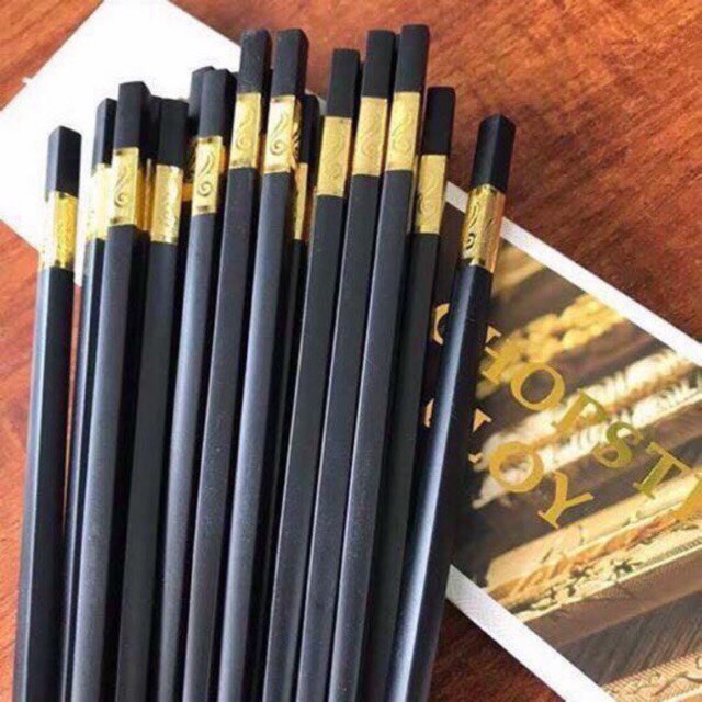 Combo 10 đôi đũa mạ vàng cao cấp