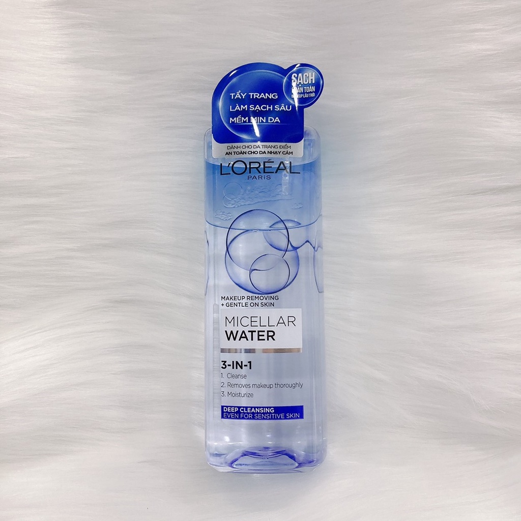 Ảnh Nước Tẩy Trang Cho Mọi Loại Da L'Oreal Paris 3-in-1 Micellar Water (95ml/400ml) 1