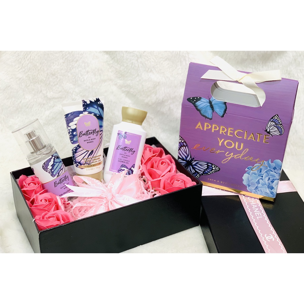 Gift Set Butterfly bộ quà tặng Bath And Body Works Travel Size Shopee
