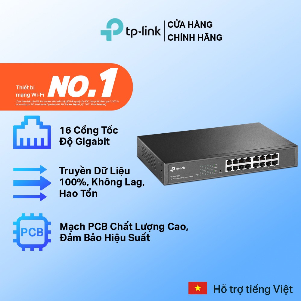 Bộ Chia Tín Hiệu TP-Link TL-SG1016D Switch 16 cổng RJ45 10/100/1000Mbps