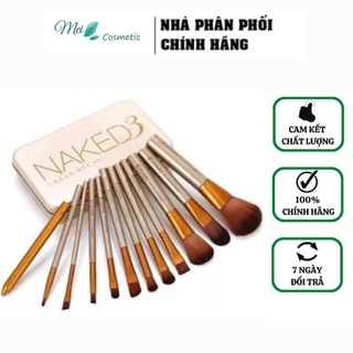 Bộ Cọ Trang Điểm Đa Năng Naked3 12 Cây Lông Cước Nhân Tạo Siêu Mềm Mại