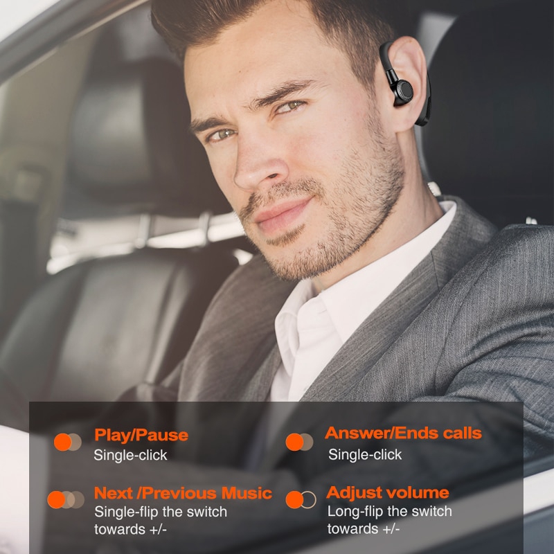 Ảnh Tai nghe Bluetooth kết nối không dây Vitog đeo một bên tai kiểu dáng công sở 2
