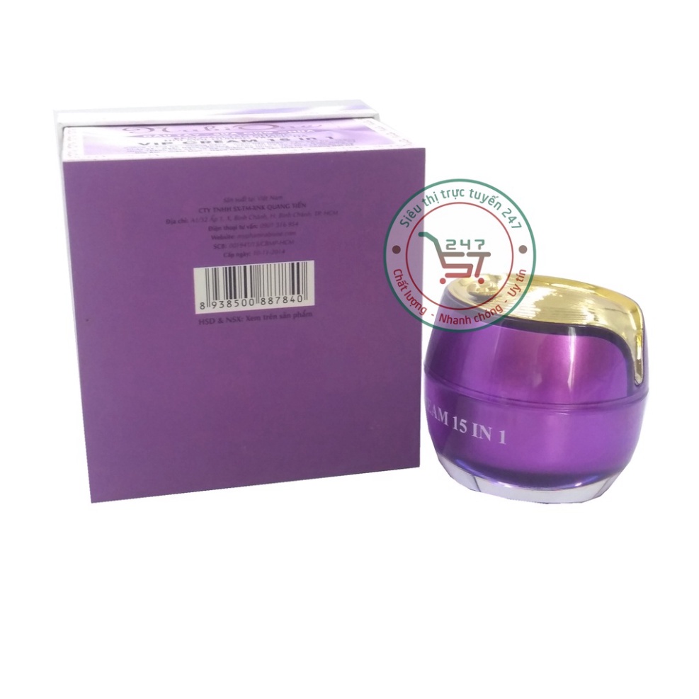 Kem Nám Tàn nhang dưỡng Trắng da Đồi mồi Phục hồi da Dâu tây Sữa ong chúa NaBi One 15in1 35g (Trắng-Tím)