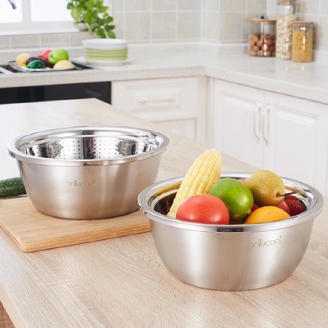 Bộ thau rổ Inox 304 - Onlycook