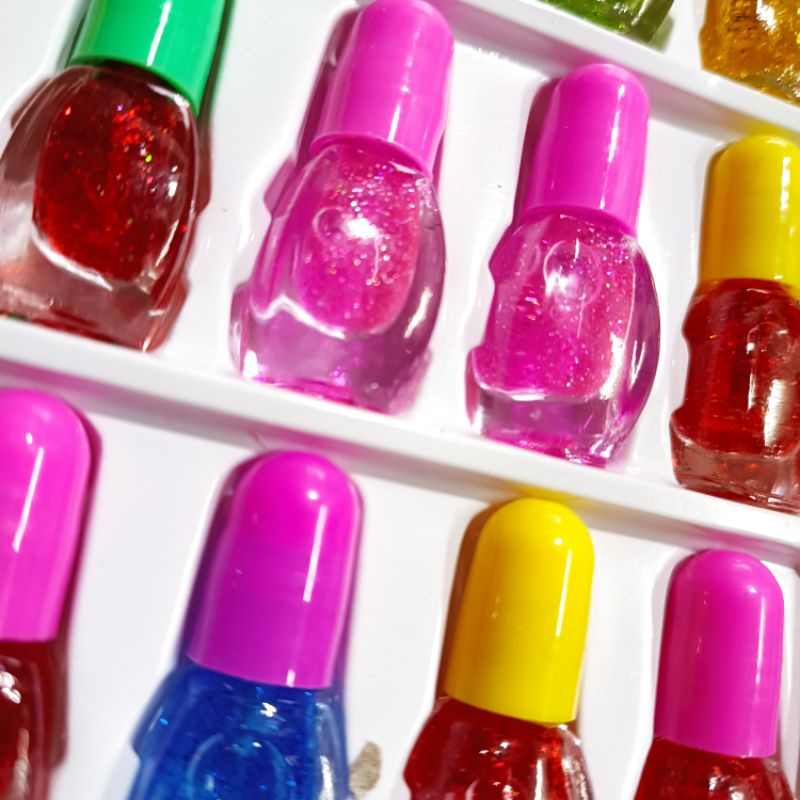 Combo 2 lọ nhũ gel sơn móng tay mini màu sắc an toàn cho bé