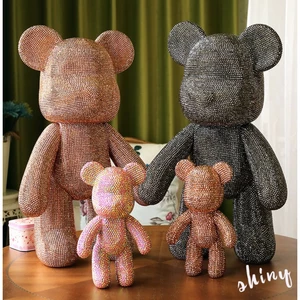 Gấu đính đá handmade Bearbrick size 23cm cao cấp cho mọi lứa tuổi