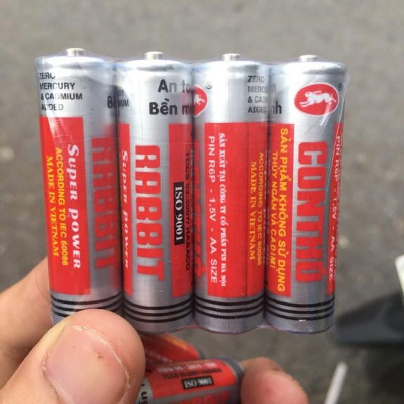 Pin con thỏ AA 1,5V combo 4 viên | Shopee Việt Nam