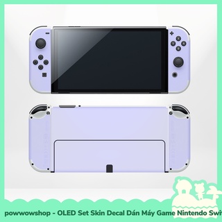 [Sẵn VN - Hỏa Tốc] OLED Set Skin Decal DIY Dán Trang Trí Máy Game Nintendo Switch OLED Phong Cách Đơn Sắc Simple Color