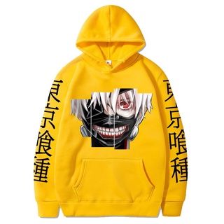 Áo nỉ hoodie in Anime Tokyo Ghoul Hoodie Nam In Áo Nỉ Quá Khổ Harajuku Áo Thun Dài Tay Free size