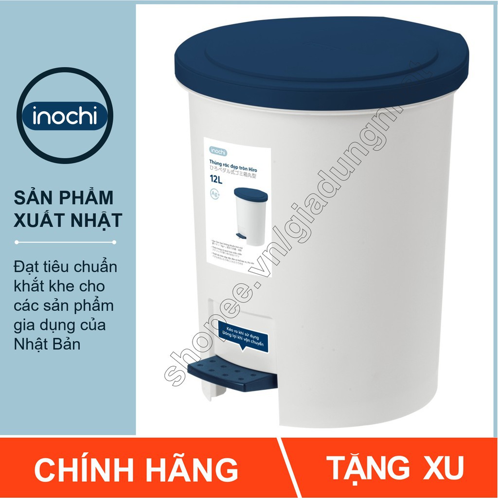 Thùng Rác Inochi Có Nắp Đậy Tròn 12 Lít Làm Sọt Rác Văn Phòng, Đựng Rác ...
