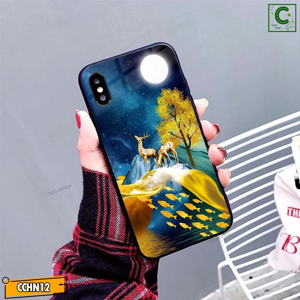 Ốp lưng iPhone cao cấp  - Hươu vàng may mắn cưỡi mây chơi trăng - 6/6plus/6s/6splus/7/7plus/8/8plus/x/xr/xs/11/12...