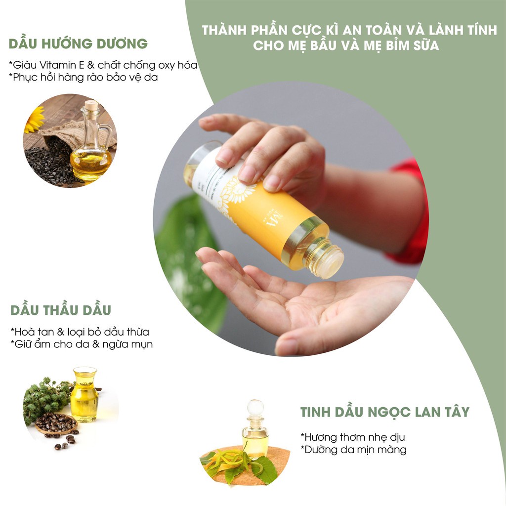Mô tả Dầu Tẩy Trang Hướng Dương Mộc An Cleasing Oil Làm Sạch Sâu, Giảm Tốc Độ Lão Hóa 100ml - 4