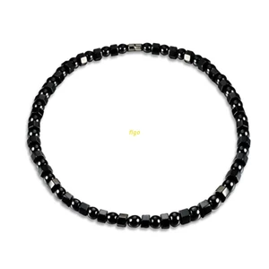 Vòng cổ chuỗi hạt từ tính hematite unisex dùng cho chữa lành