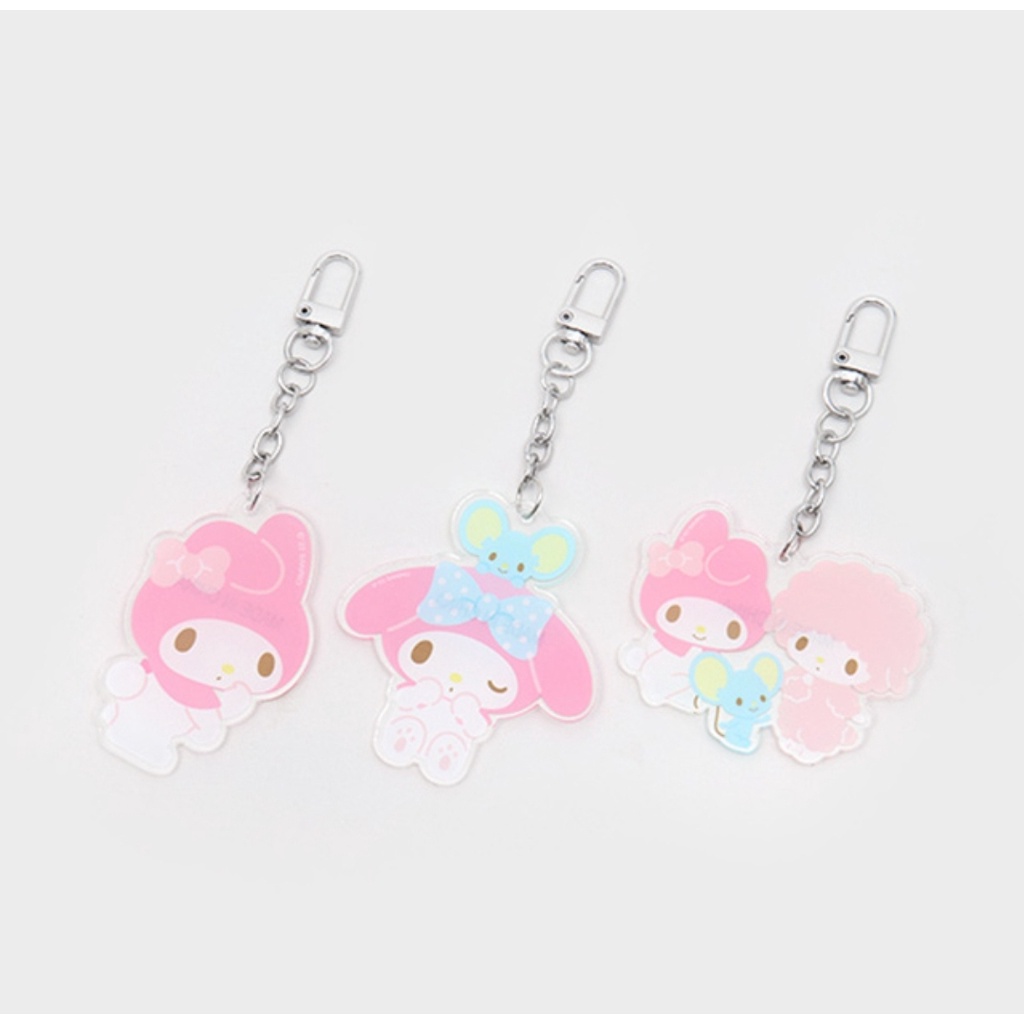 [Sanrio] Túi Acrylic MyMelody Charm 3 Loại Cho Tai Nghe / Túi / Túi, v.v. Koreadaiso