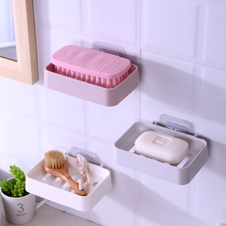 Khay đựng xà bông dính tường 0463, kệ xà phòng có rãnh thoát nước tiện dụng