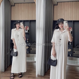 [V1.386] [Hàng Đẹp] Váy Dập Ly Dáng Suông Cổ Đức 7 Màu Siêu Xinh Có Ảnh Thật Kèm Video