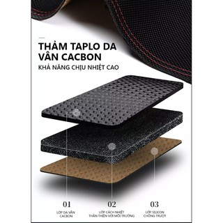 Thảm Taplo Da Vân Carbon Cao Cấp  Xe KIA SOLUTO Hàng chuẩn loại 1 - Giá tận xưởng