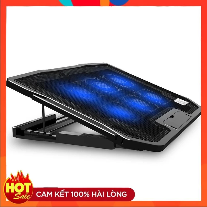 Đế Tản Nhiệt Laptop❤️FREESHIP❤️Đế Tản Nhiệt Laptop Cao Cấp 6 Quạt Mạnh Mẽ - Quạt Tản Nhiệt Tích Hợp Thêm Cổng USB H9