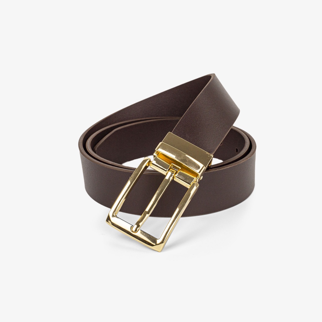 Ảnh Thắt lưng nam da bò nguyên tấm Bụi leather - L113, màu nâu, khóa cài bằng thép không gỉ, BH 12 tháng 4