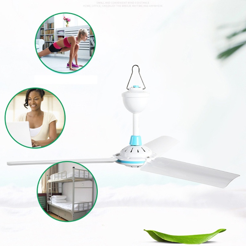 Quạt treo trần Moon Tắt tiếng Quạt làm mát không khí 12V cho giường gia đình Văn phòng Cắm trại ngoài trời