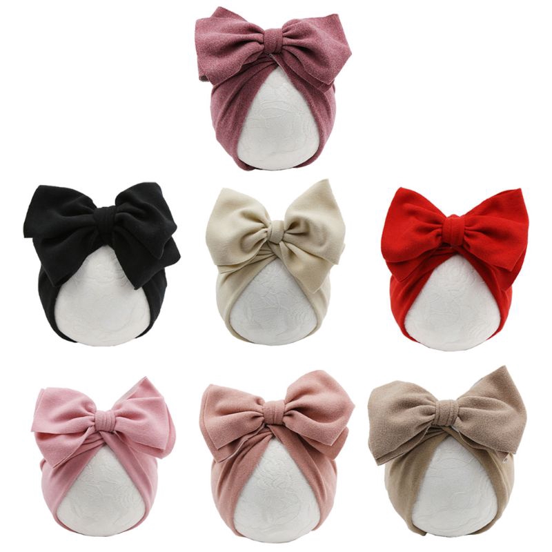 Mũ Turban Thắt Nơ Dễ Thương Cho Bé Gái