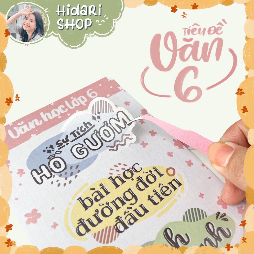 Sticker Tựa Bài Văn Học / Tiêu đề Văn 6 by Enbinguye- Sticker Ham ...