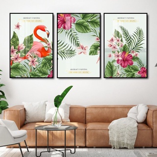 Tranh Treo Tường Hồng Hạc 02 - Tranh Con Vật Treo Phòng Khách, Phòng Ngủ, Phòng Bé Laminate Tráng Gương