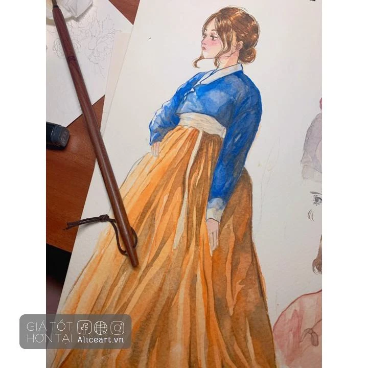 [Hỏa tốc HCM] Giấy Vẽ Màu Nước, bột, gouache, acrylic HAPPY vân Cold 300gsm & Sổ Lò xo 250gsm SALE