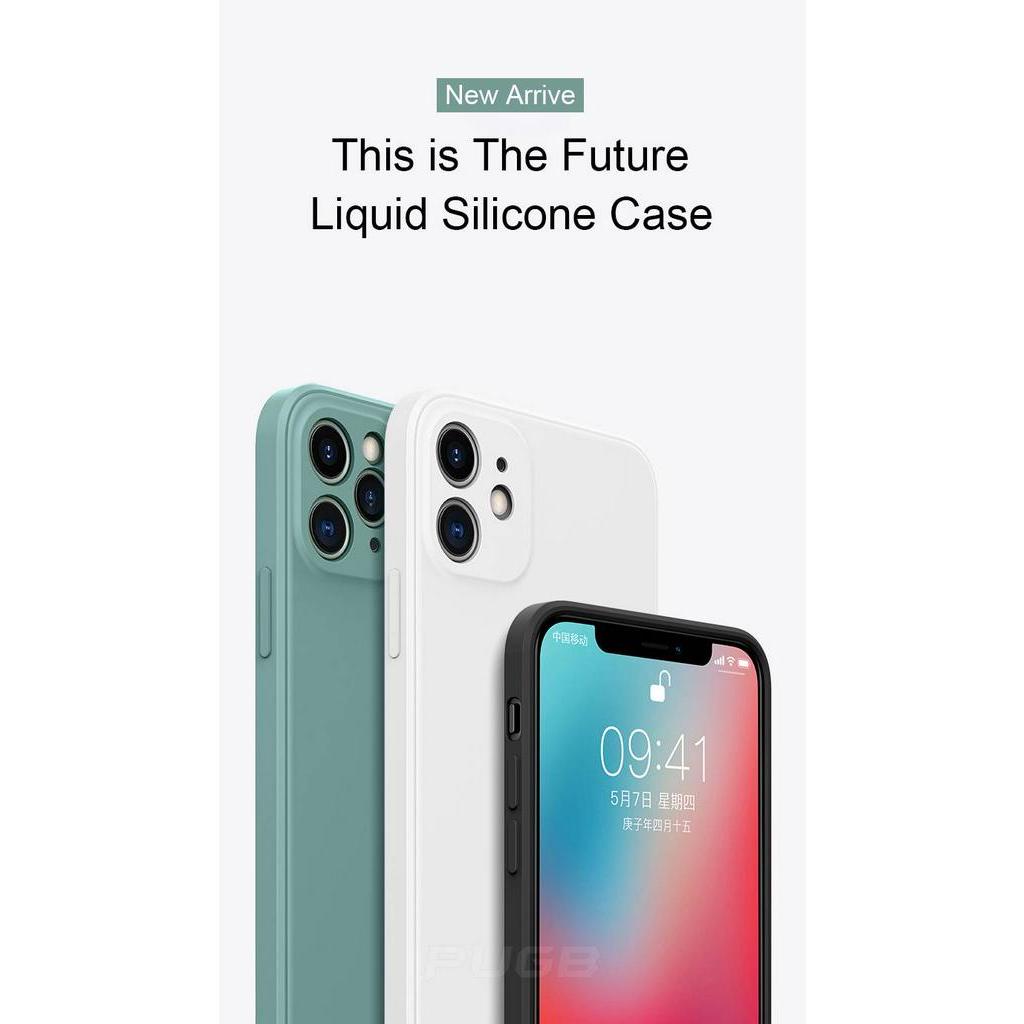 Ốp Mềm Cho iPhone 12 Mini 11 Pro Max Sang Trọng Khung Vuông Silicon Lỏng Cho iPhone X Xs Xr 7 8 6 6s Plus SE 2020 2022 SE3 Cover