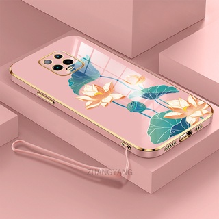ốp lưng Redmi note 9s Redmi note 9 pro ốp điện thoại Redmi note 9s Redmi note 9 pro Ốp Điện Thoại TPU Dẻo Mạ Màu Họa Tiết Hoa Sen Sang Trọng