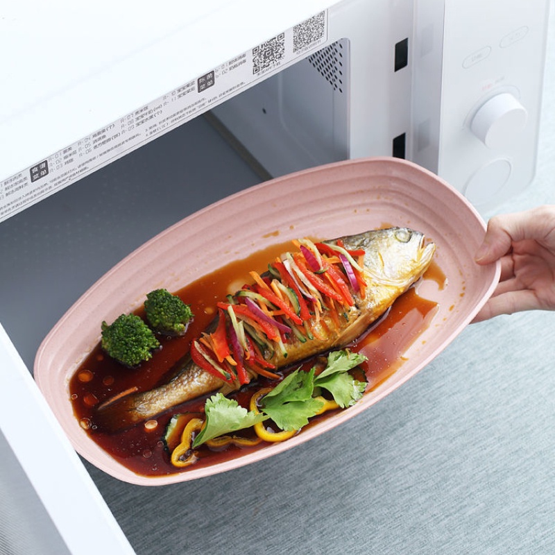 【Hàng sẵn sàng】 Rơm lúa mì Bộ đồ ăn Đũa Thìa Tách Đĩa ăn Bát Cơm Chống Rơi BPA Free Phong Cách Bắc âu Bộ đồ ăn đầy màu Sắc